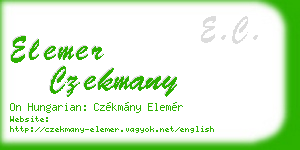 elemer czekmany business card
